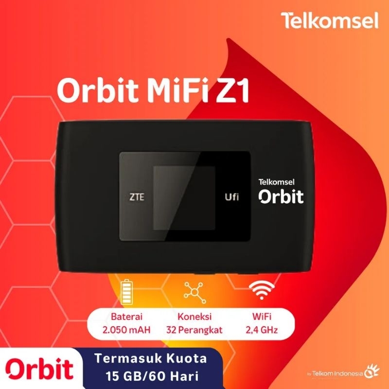 Telkomsel ORBIT MiFi Z1 Bonus 15GB