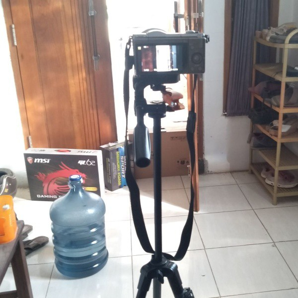 TRIPOD KAMERA DSLR UNTENG TRIPOT HP DAN KAMERA CANON PAKAI REMOT TONGSIS HANDPHONE BLUETOOTH JS110