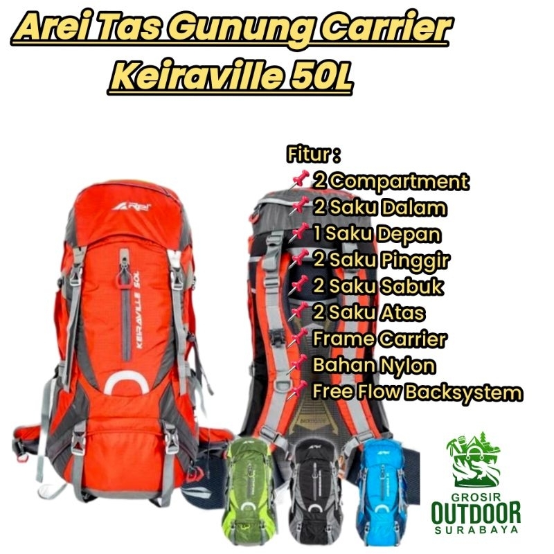 Arei Tas Gunung Carrier Keiraville 50L