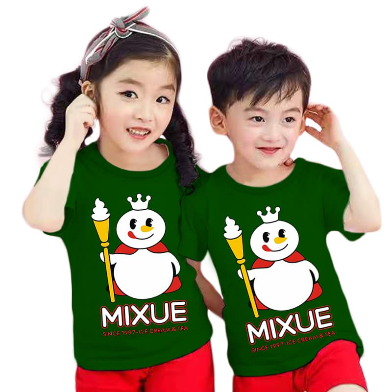 kaos anak anak mixue laki/perempuan unisex