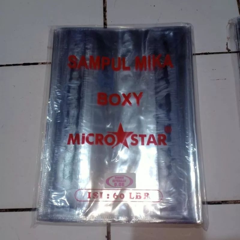 

Sampul Buku Plastik Mika Boxy Tebal Mikro Star Isi 10 Lembar