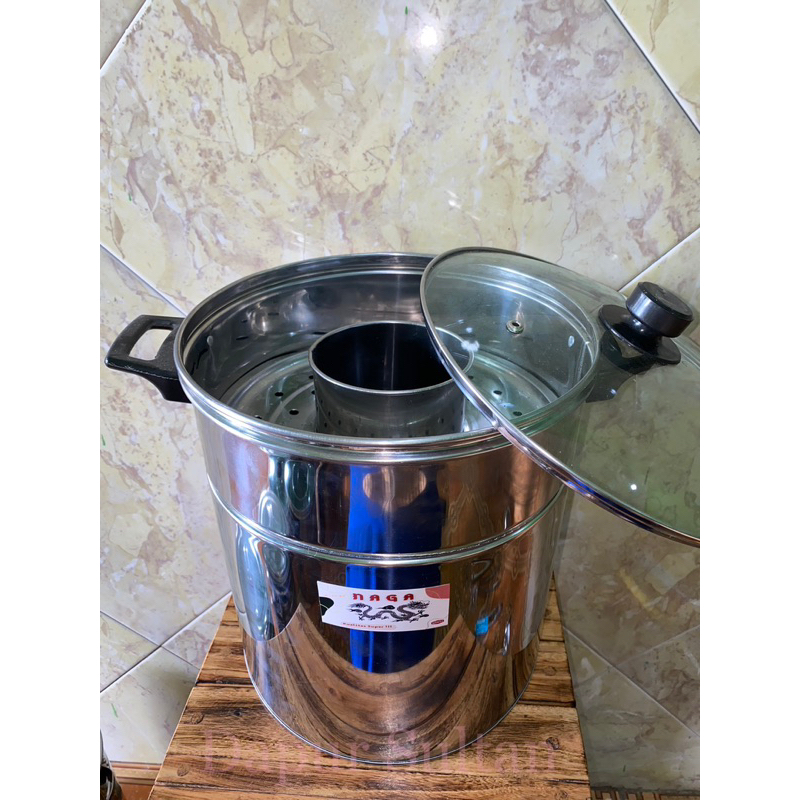 Dandang Bakso ukuran 26 Tutup Kaca Handel Hitam Dandang bakso 26 Tutup Kaca Pegangan Hutam Dandang b