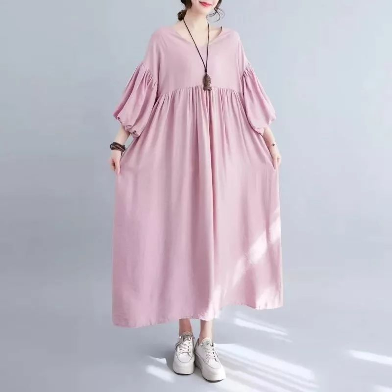 Deyra midi dress bahan crinkle fashion wanita terbaru dress polos kekinian 2023