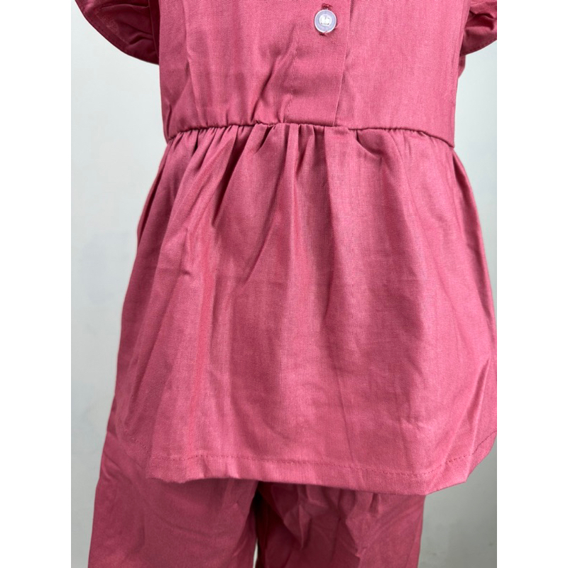 Setelan Anak Perempuan Bahan Katun Impor Premium Baju Anak Murah Set Baju Anak Celana Pendek