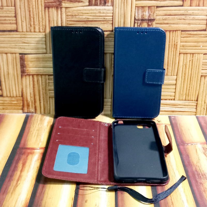 Leather Case Oppo CPH1717 CPH1801 Flip cover Wallet Dompet Hp oppo A71 2017 Oppo A71 2018