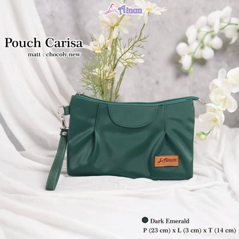 READY STOK POUCH CARISA BY AINUN BAHAN CHOCHOLY ANTI AIR PREMIUM