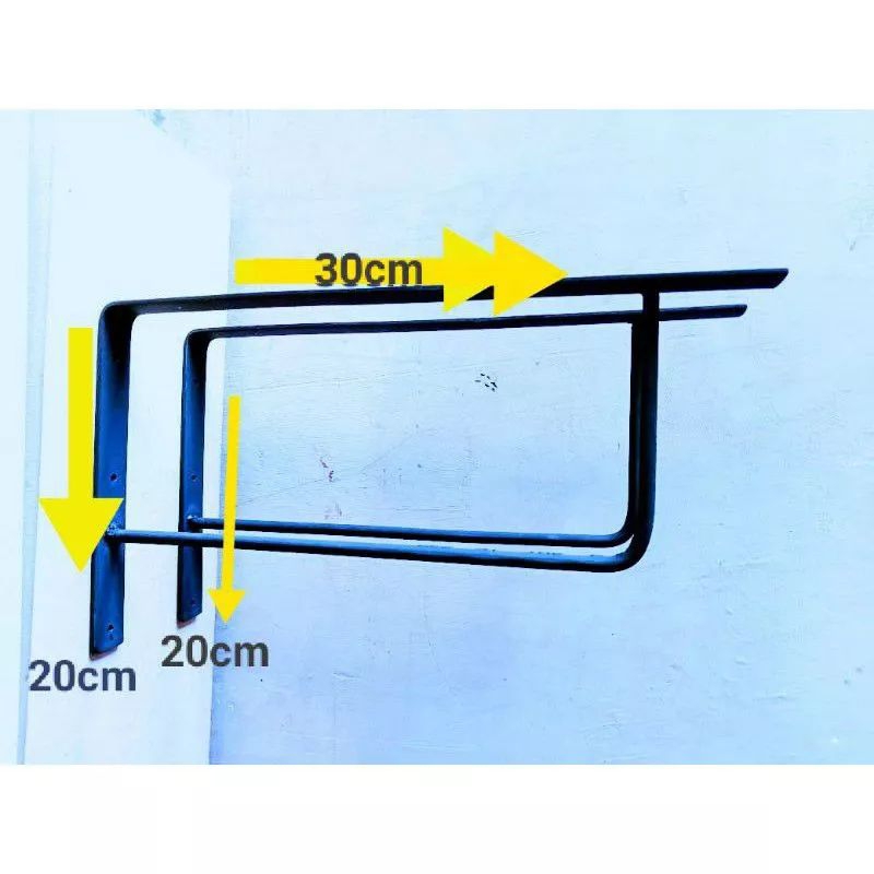 siku Penyangga Rak Dinding Rak Dinding Besi Siku L 30cm×20cm