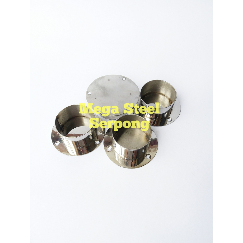 Bracket braket Pipa Bulat Topi Stainless 2 Inch