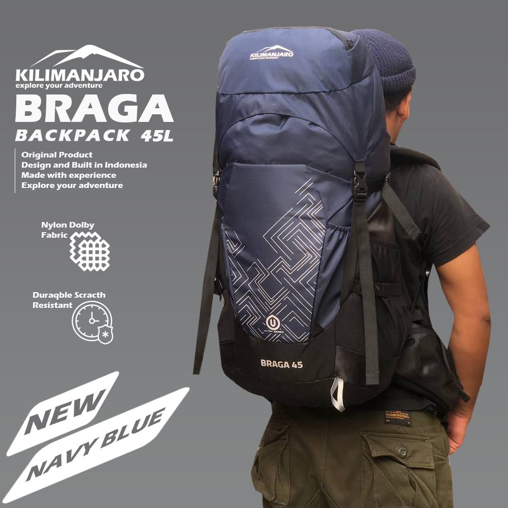 Tas Carrier Kilimanjaro Braga 45 L Free Raincover - Tas Gunung Kilimanjaro BRAGA 45L