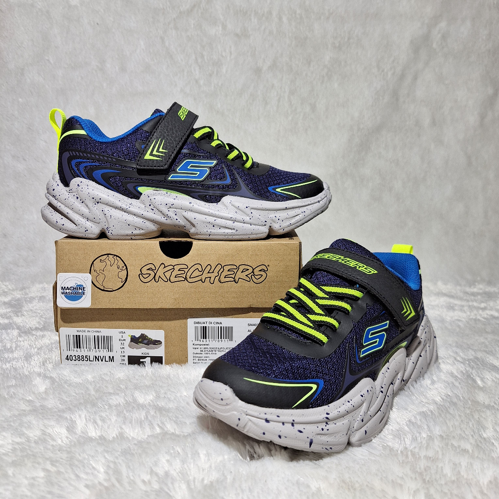 SALE - Sepatu Sekolah Anak Skechers Kids Wavetronic Ravlor (Original Sport Station PT MAP)