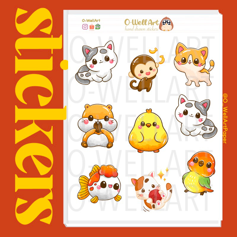 

Stiker Hewan Lucu - Sticker Cute Animals - Stiker Jurnaling