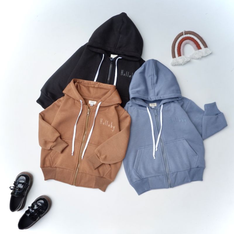 Jaket Anak 1-6 tahun Jaket Hoodie Zipper Hollaby