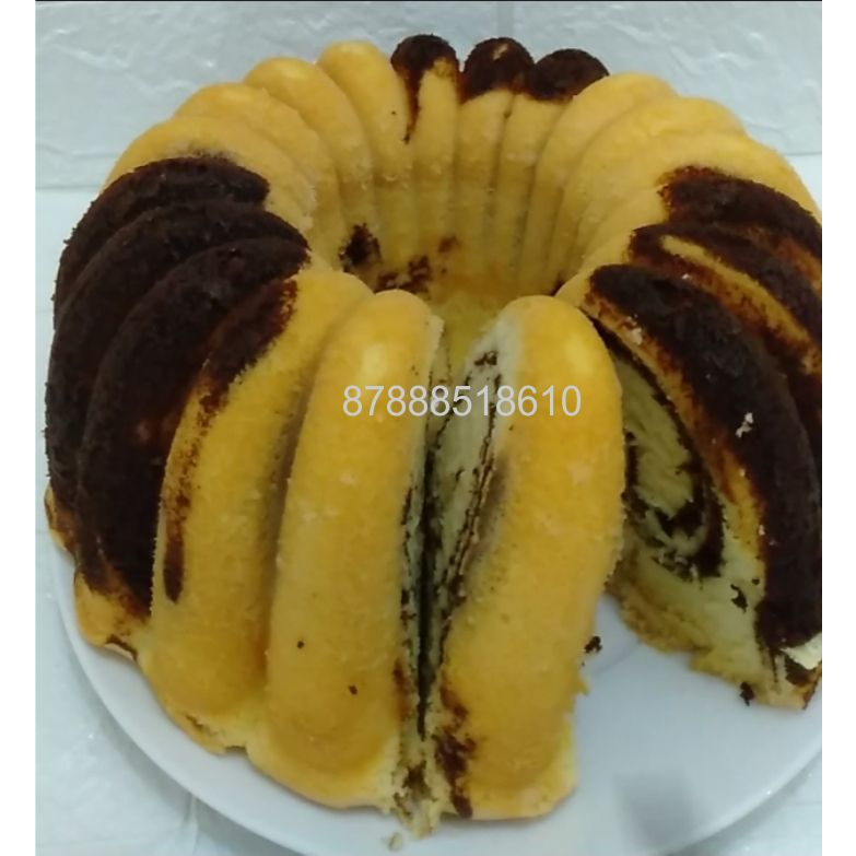 

BOLU MARMER PREMIUM BESAR ( 24Cm)/CAKE JADUL/ KUE MARMER/MARBLE CAKE/CAKE MARMER