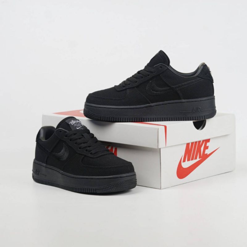 Sepatu Stussy Black X AF 1 low