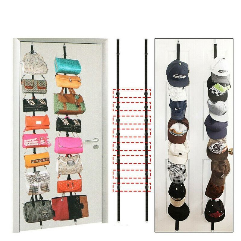 190*2.5cm Gantungan Topi Dinding Rak Topi Gantung Cap Organizer Gantungan Hanger Tas Display Topi