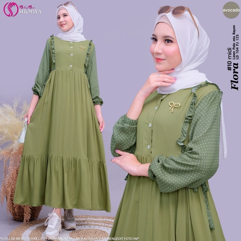 [BARU] GAURI • TIFANI BY SHOFIYA GAMIS MIDI DRESS BUSUI