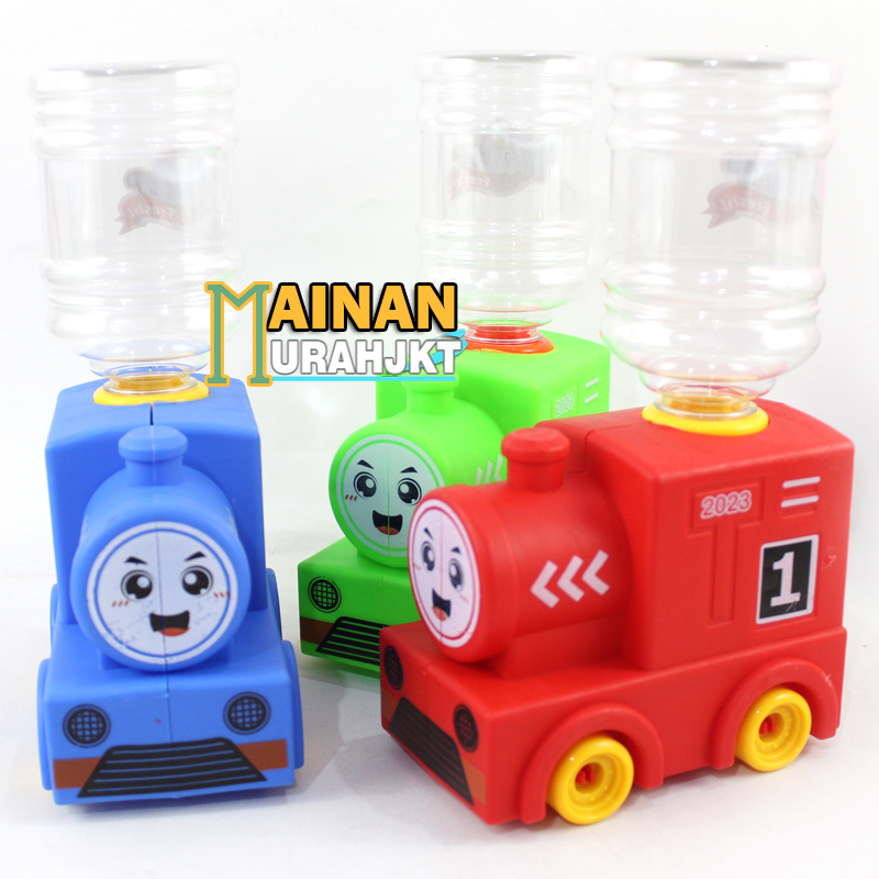 MAINANKEI MAINAN ANAK MURAH AU17 KERETA WATER DISPENSER MAINAN ANAK TRAIN WATER DISPENSER LUCU DISPENSER AIR