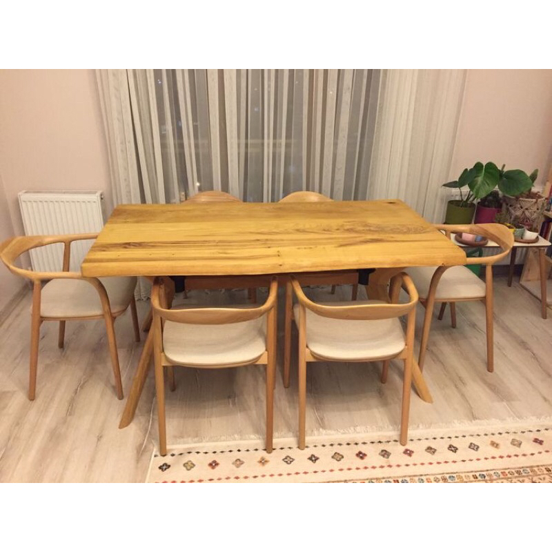 meja makan scandinavian,set meja makan retro,meja makan set kursi rotan,meja makan kayu jati