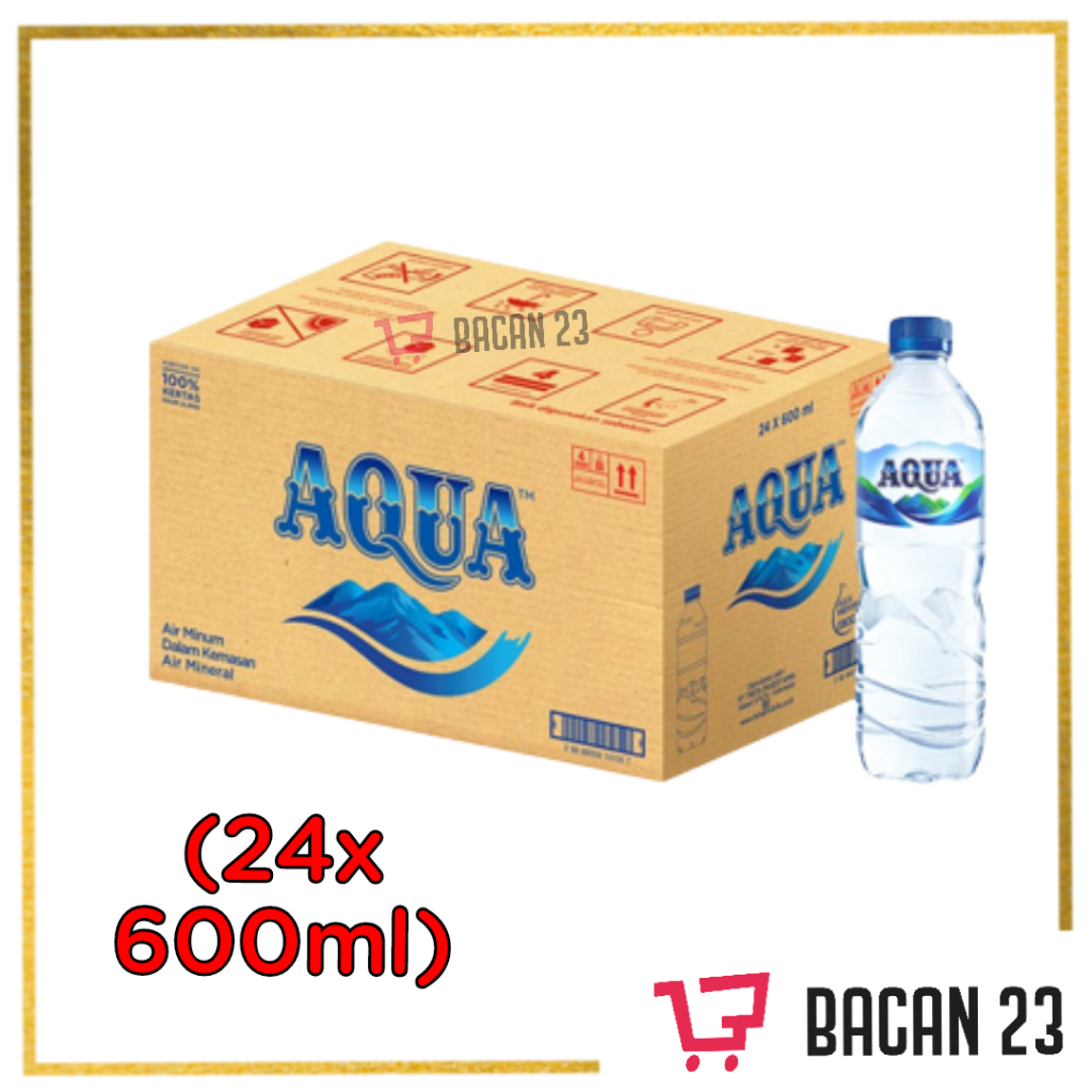 Aqua Air Mineral Dus ( 600 ml x 24 ) / Air Aqua / Bacan 23 - Bacan23