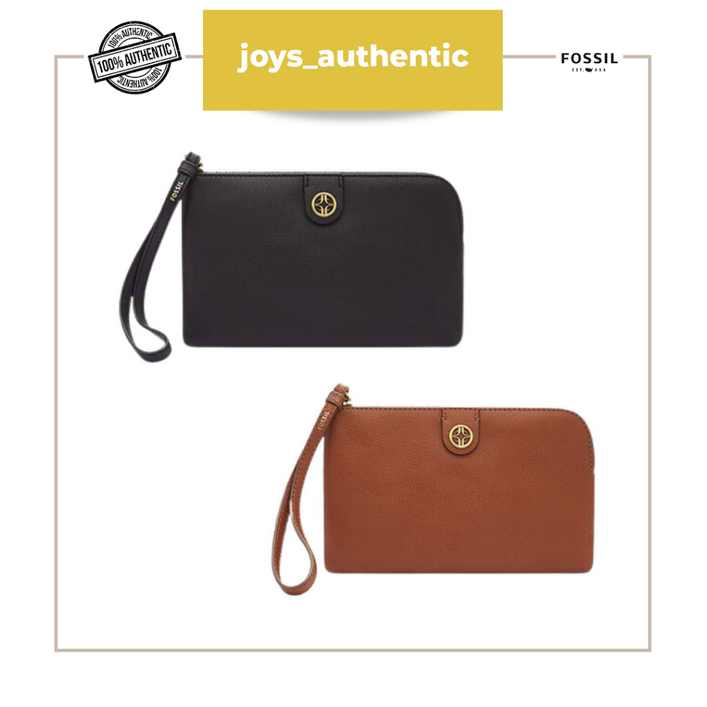 Tas Wanita Fossil Sofia Wrislet Hitam Black/Coklat Brown Woman Bag Authentic Original