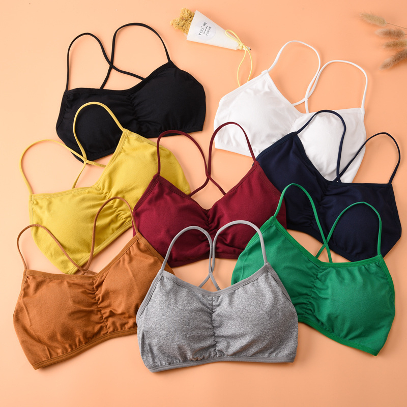 BV.ID BR1287 Bra Bh Fashion Korean Wanita Tali Silang Belakang Tanpa Kawat