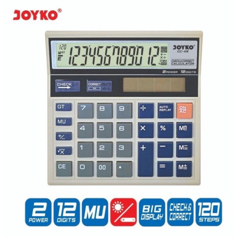 JOYKO CC45 CHECK &amp; CORRECT CALCULATOR - Kalkulator besar 12digit CC 45