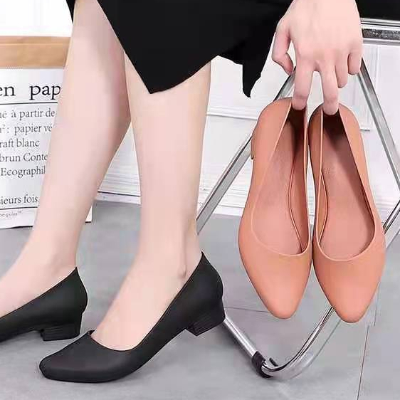 CYS Sepatu Sandal Jelly Wedges Wanita Cewek Slip On Kekinian Korea Fashion Style Import Formal Kantoran Hak SPT-72