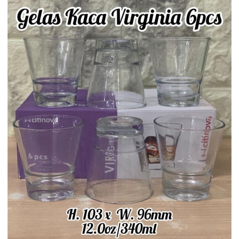 CITINOVA - GELAS KACA VIRGINIA 6pcs
