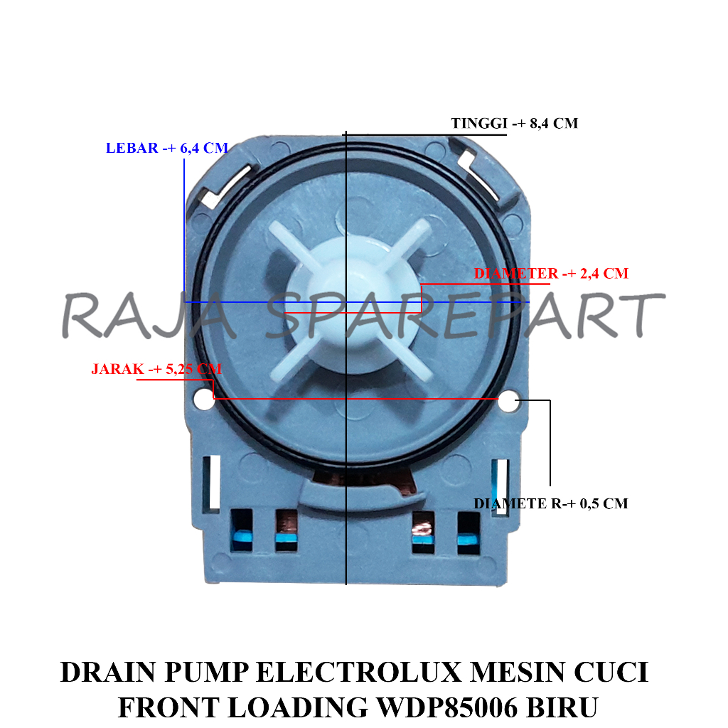 DRAIN PUMP KIPAS MESIN CUCI FRONT LOADING ELECTROLUX WDP85006 BIRU