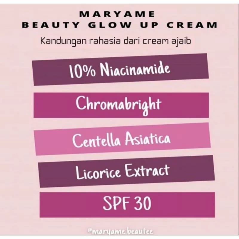 ( FREE EMAS ) - Maryame Beauty Glow Up Cream Original 10gram