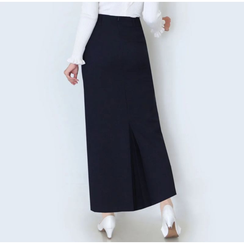 Piccastore - ROK SPAN REMPEL PANJANG ANTI KUSUT SPAN POLOS BAHAN SEMI WOL ROK SPAN KERJA KANTOR BEST