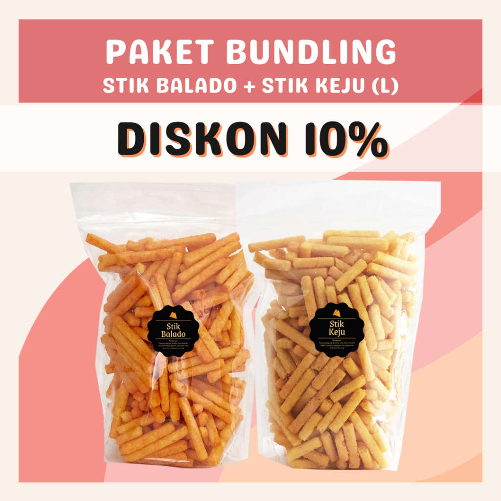 [DELISH SNACKS] Paket Bundling Stik Keju + Balado + Sapi Panggang + Jagung Bakar (L) / Special Bundle Package