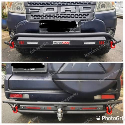 PAKET Tanduk Depan Dan Towing Belakang Cobra Sevencode Bumper Belakang Mobil Ford Everest