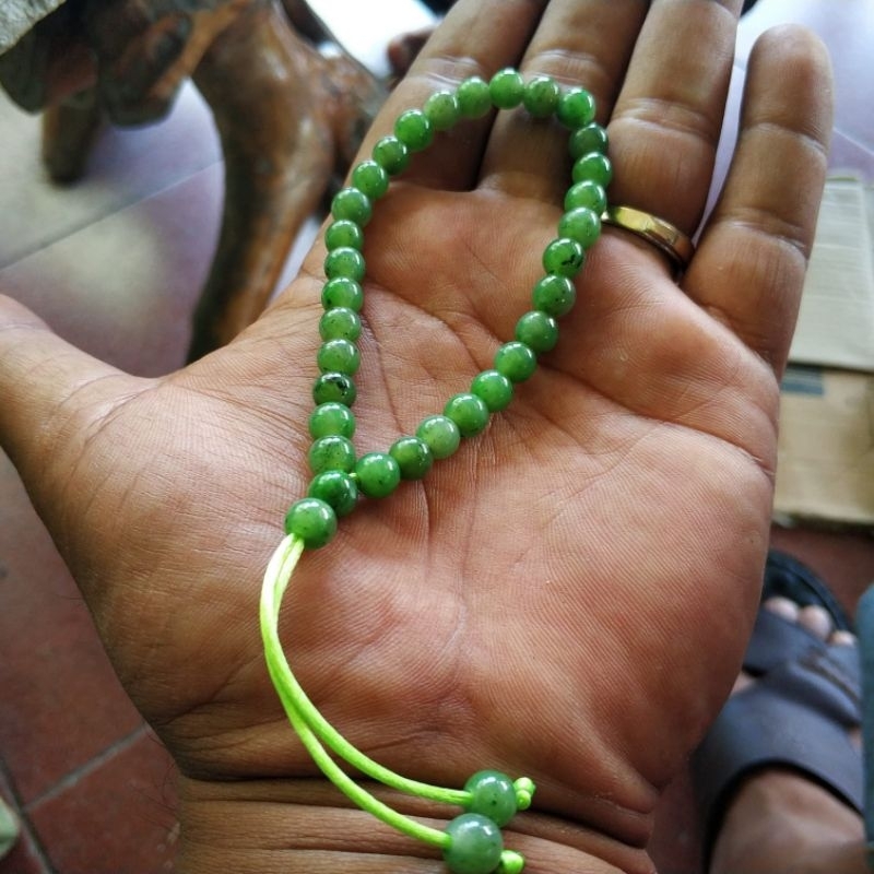 Gelang Tasbih Giok 33 Beads