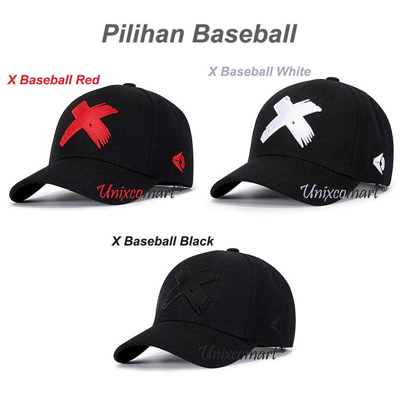 Topi X LOGO Baseball Or Snapback Hat Cap Casual Sport Distro Dewasa