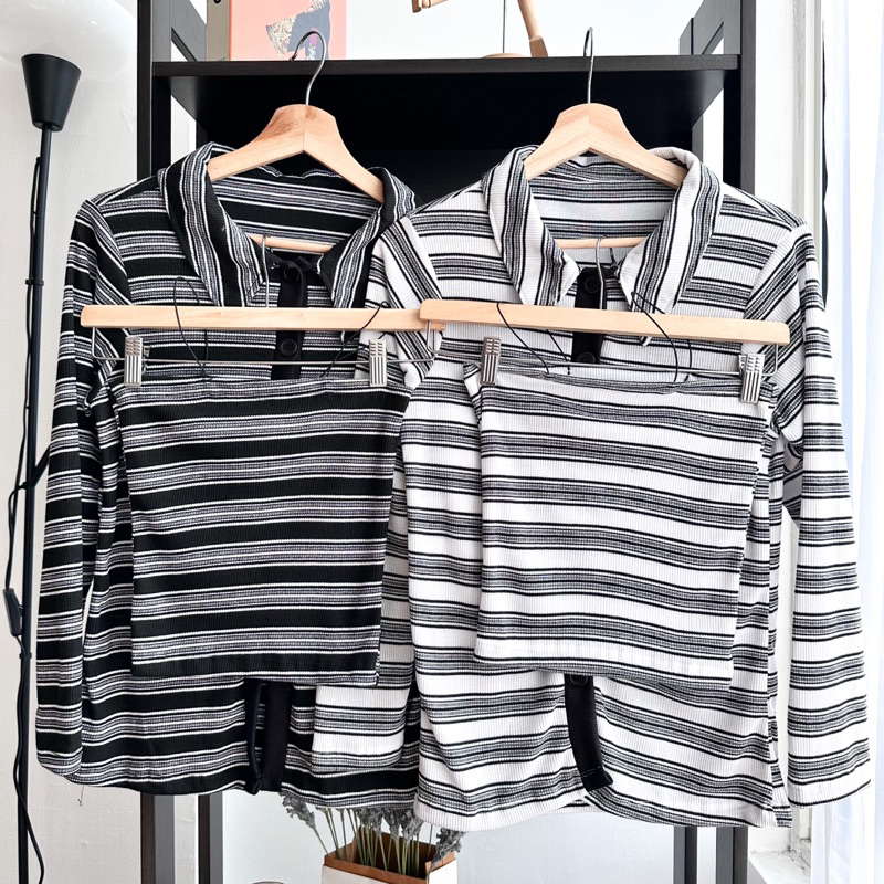 Juni Long sleeve stripe Cardigan