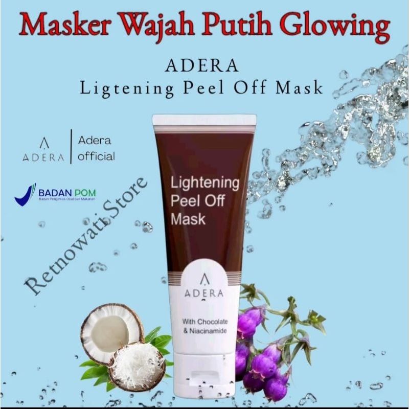 ADERA MASKER FLEK HITAM LIGHTENING PELL OFF MASK