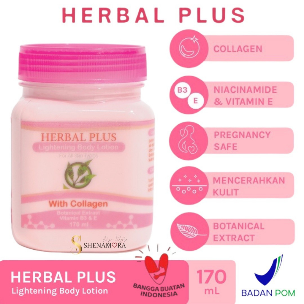 Herbal Plus Lightening Body Lotion | Cream Tubuh 170 ml
