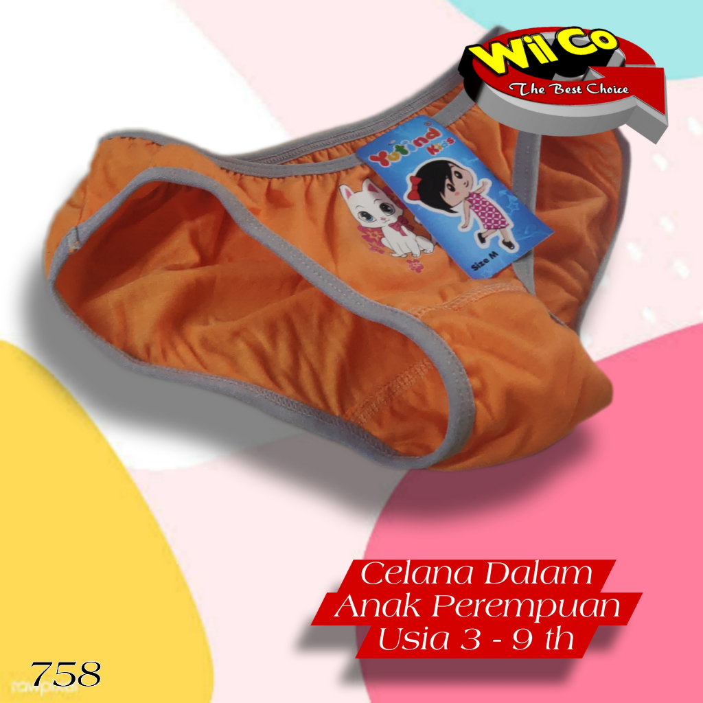 K758 - CELANA DALAM ANAK WANITA YUTIND SIZE M - XL HARGA PER 1 PCS