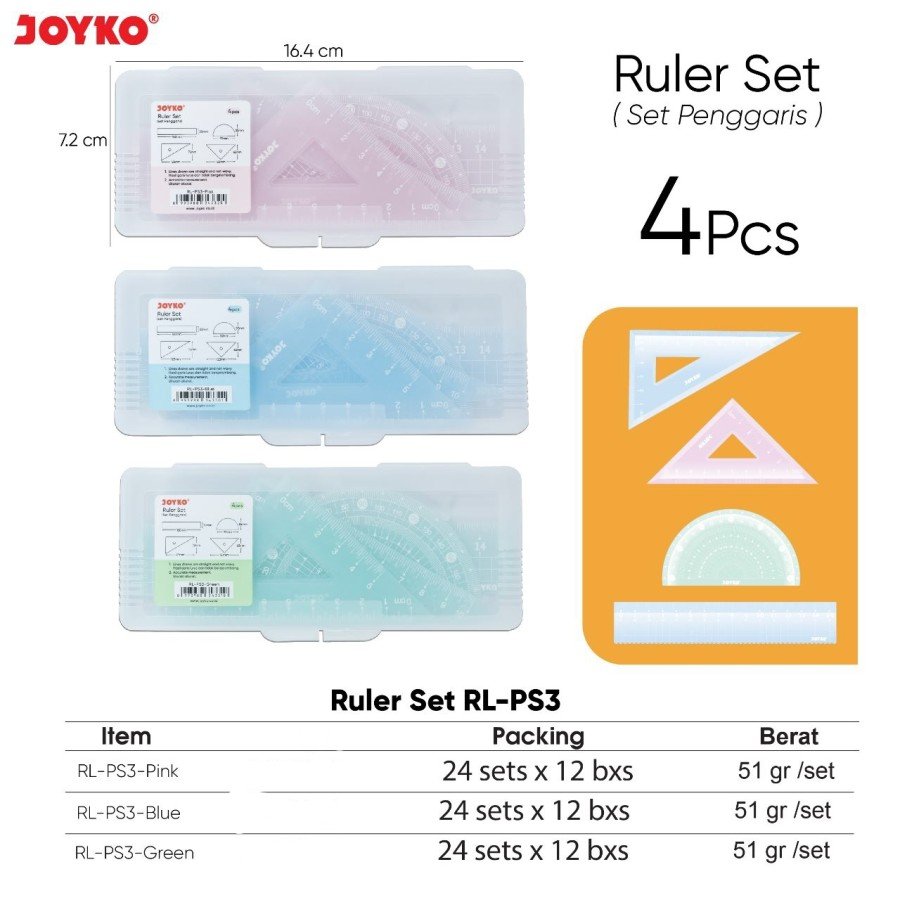

Ruler Set RL-PS3 Joyko
