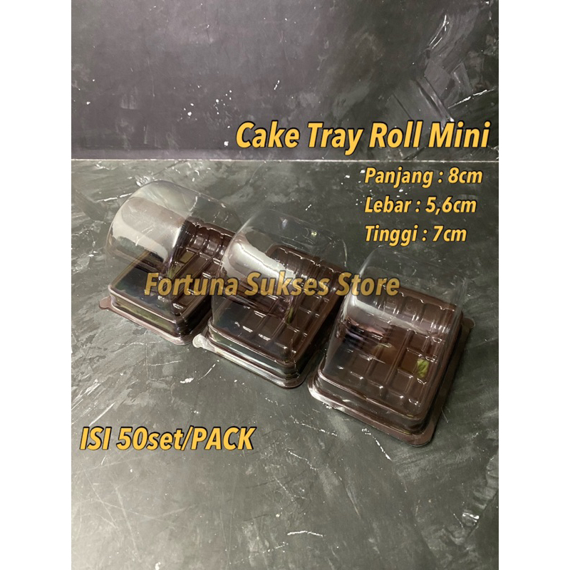 [ADA HARGA GROSIR] ISI 50set - Mika Bolu Gulung Mini / Tray Cake Roll Mini - Tray Bolu Gulung
