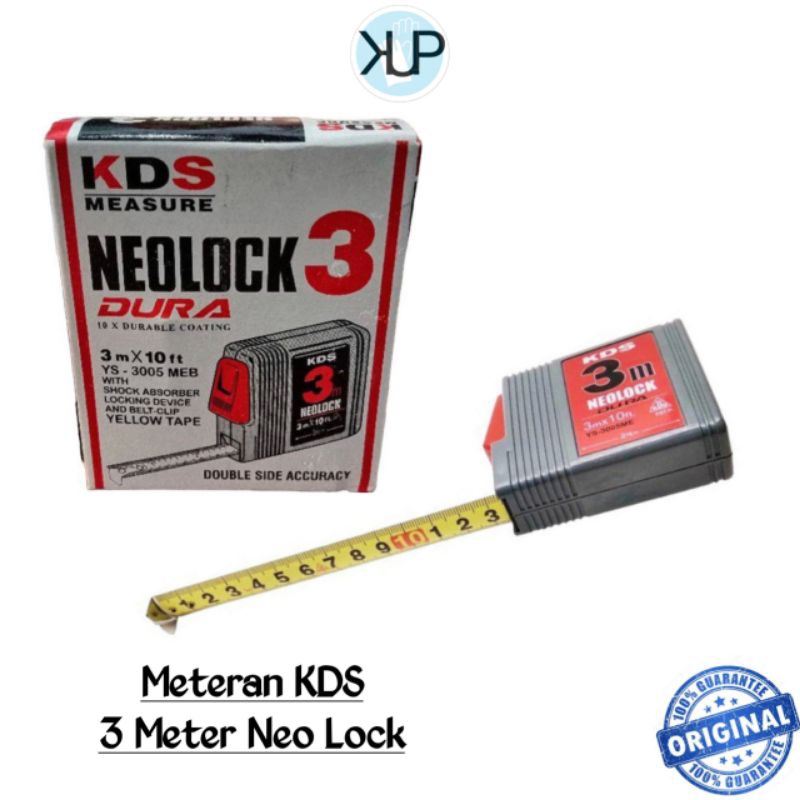 Meteran KDS 3 Meter - Neolock Original Japan / Meteran Tukang 3M