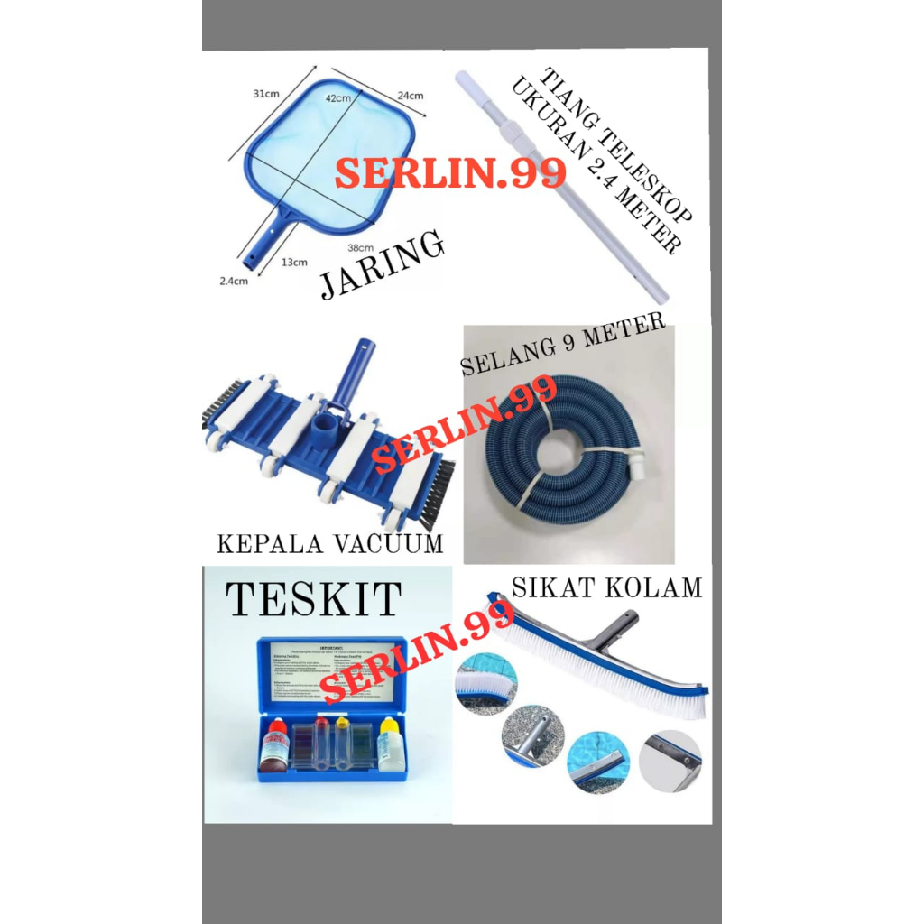 Alat Vakum Pembersih Kolam Renang / Paket Vacuum Kolam