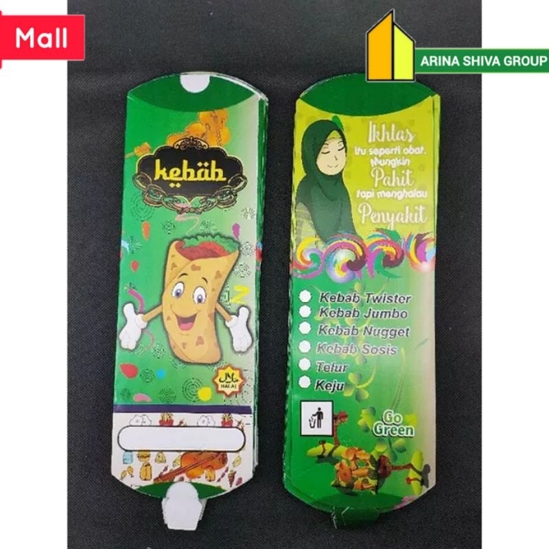 

150 LEMBAR KERTAS KEBAB TARIKAN UKURAN 25 × 9,5 CM HIGH QUALITY PAPER CRAFT TEBAL PRODUK TERBARU | KOTAK KEBAB KEKINIAN | DUS KEBAB VIRAL TIKTOK | KEMASAN KEBAB KEKINIAN | BOX KEBAB VIRAL | ARINA SHIVA GROUP 6008
