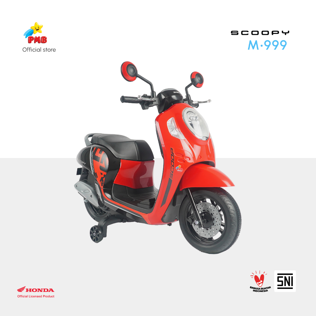 Mainan Anak Motor Aki Skuter Mini Model Honda Scoopy M999 untuk Anak