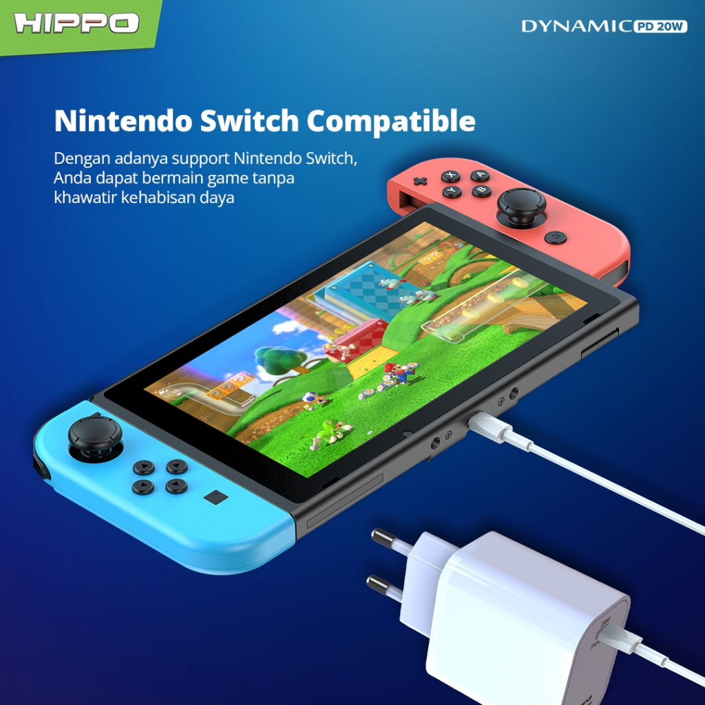 Hippo Adaptor Dynamic PD 20W Type C Quick Fast Charging Original Adapter Kepala Casan Colokan Charger Rumah Power Delivery QC