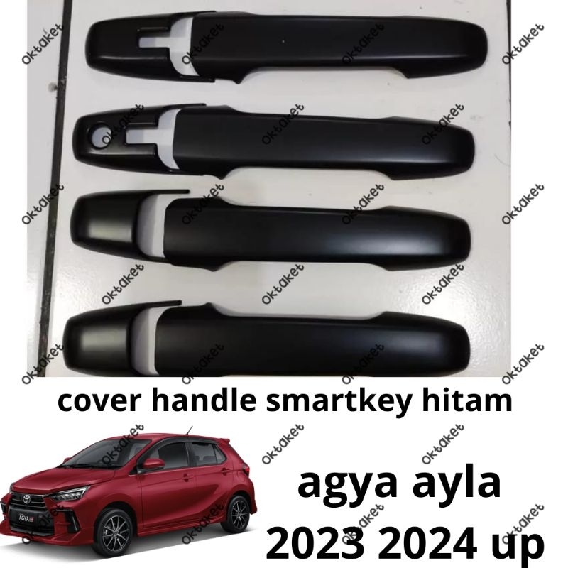 cover handle new Agya Ayla 2023 2024 Hitam Chrome Carbon Facelift