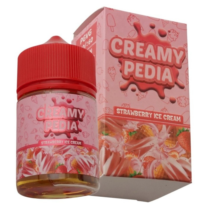 LIQUID CREAMY PEDIA 60MLI STRAWBERRY ICE CREAM CREAMYPEDIA