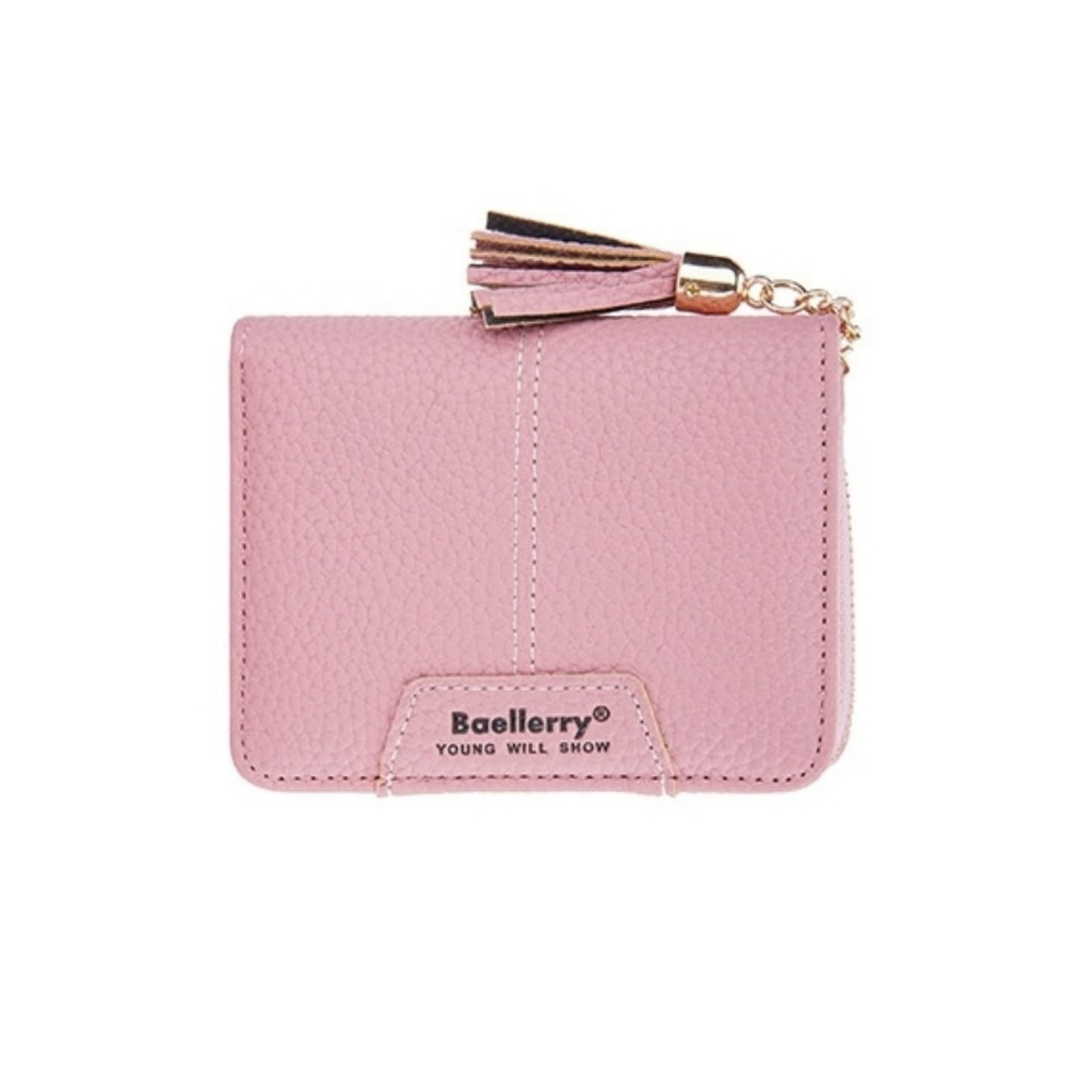 DOMPET LIPAT WANITA BRANDED BAELLERRY ORIGINAL REMAJA SIMPLE BATAM MURAH KULIT PINK LUCU KAIDA IMPORT RESLETING KOIN PENDEK MINI SLOT KARTU CEWEK KOREA KEKINIAN PREMIUM KECIL WA718P3