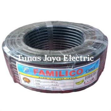 Kabel Serabut NYMHY / NYYHY 2x2,5mm @50Y FAMILICO Cable (Best Quality)